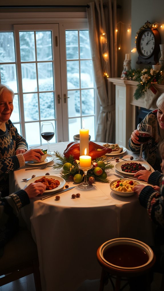cozy christmas eve dinner