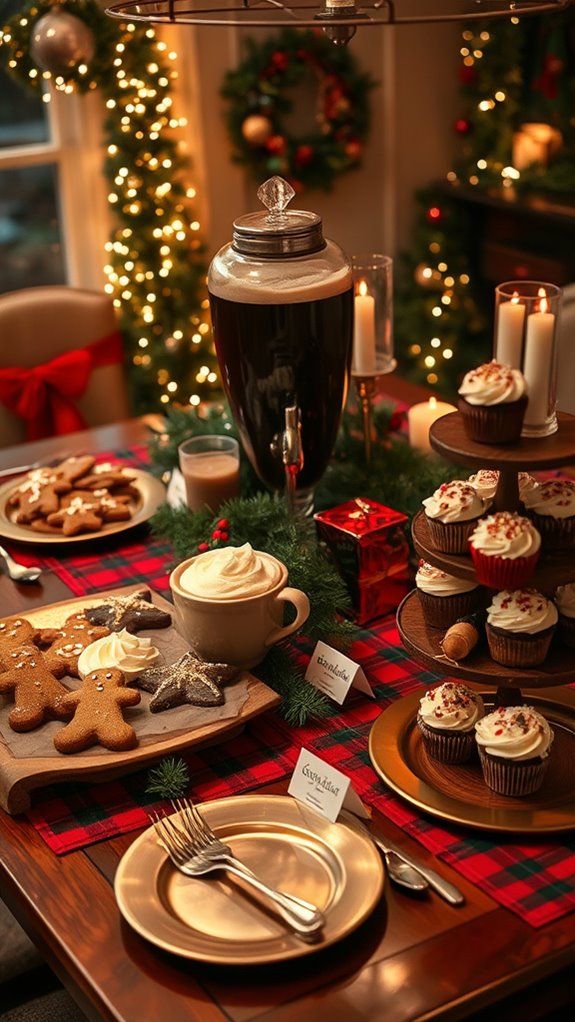 cozy festive hot chocolate bar