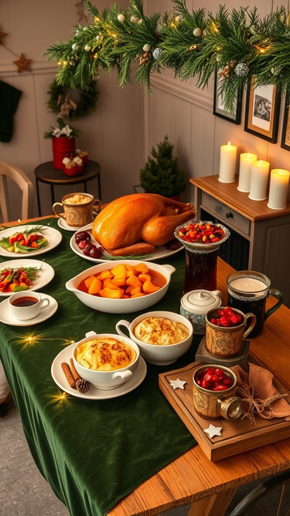 cozy holiday beverage bar