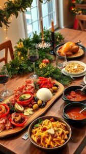 cozy italian christmas dinner