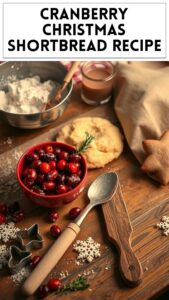 Cranberry Christmas Shortbread Recipe