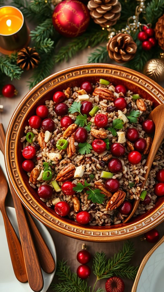 cranberry pecan rice salad