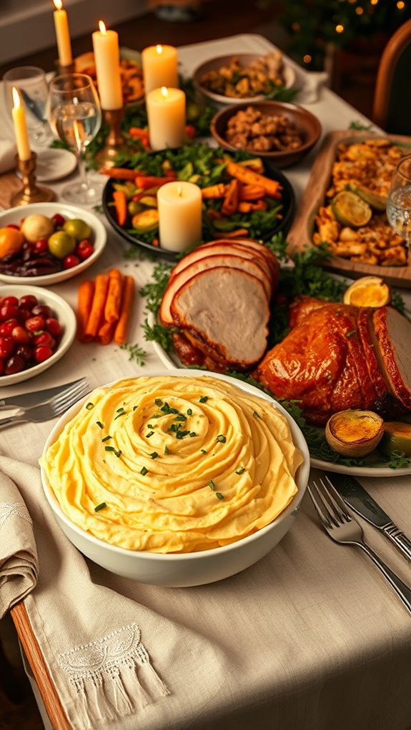 creamy garlic chive potatoes