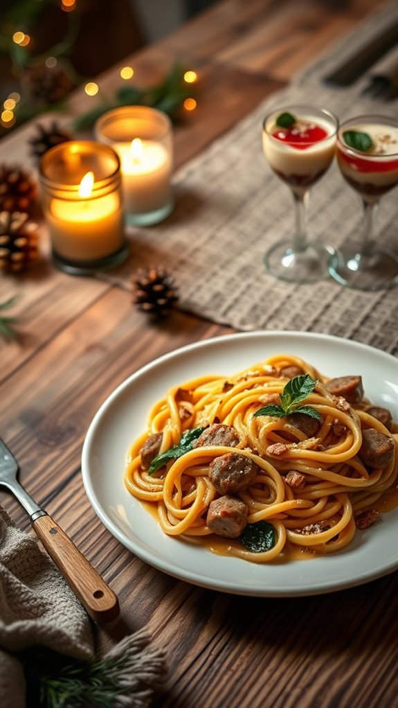 creamy sausage spinach pasta