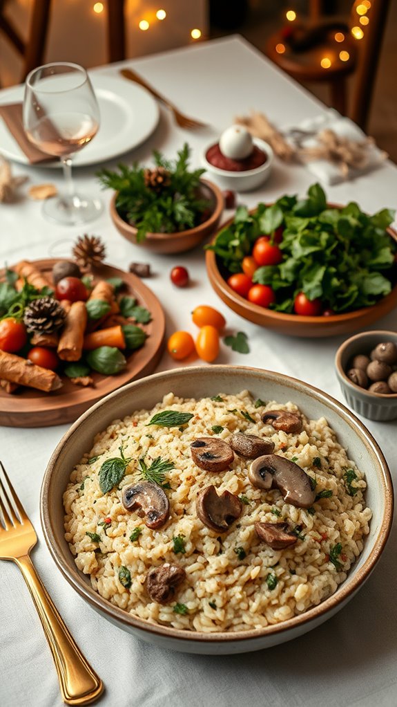 creamy vegan mushroom risotto