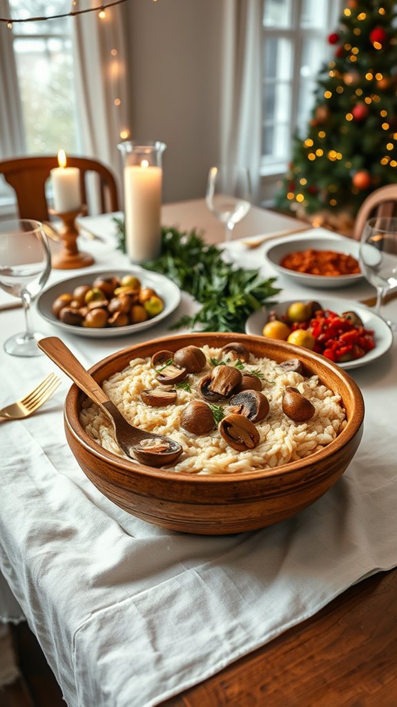 creamy vegan mushroom risotto