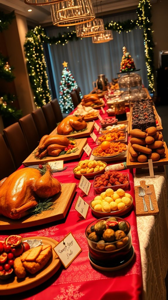 creative buffet signage organization