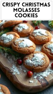 Crispy Christmas Molasses Cookies