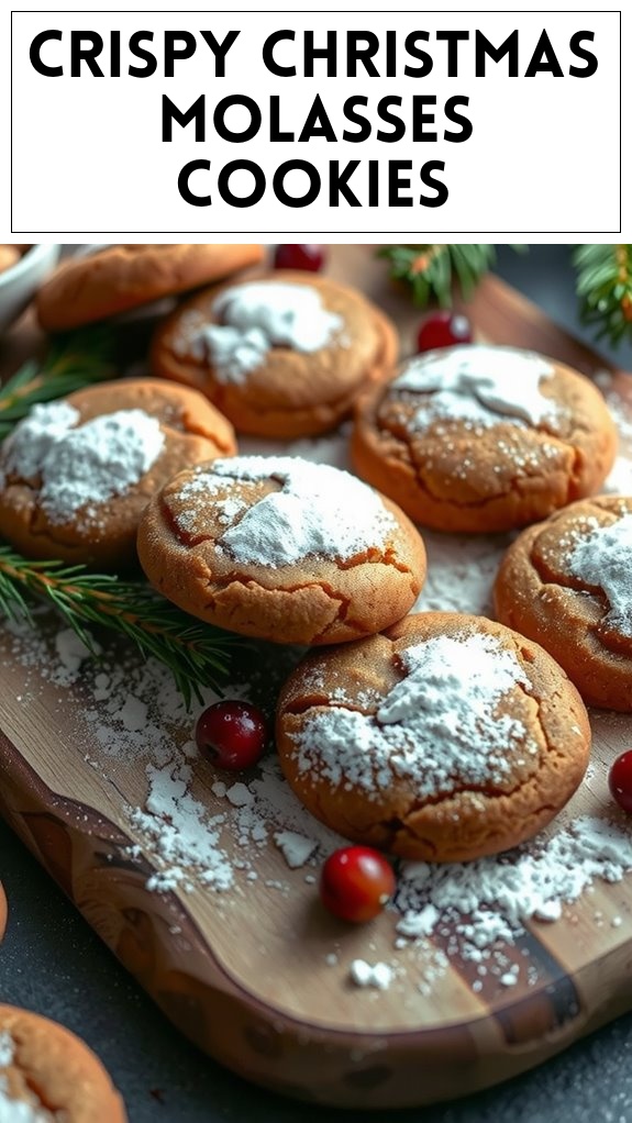 Crispy Christmas Molasses Cookies