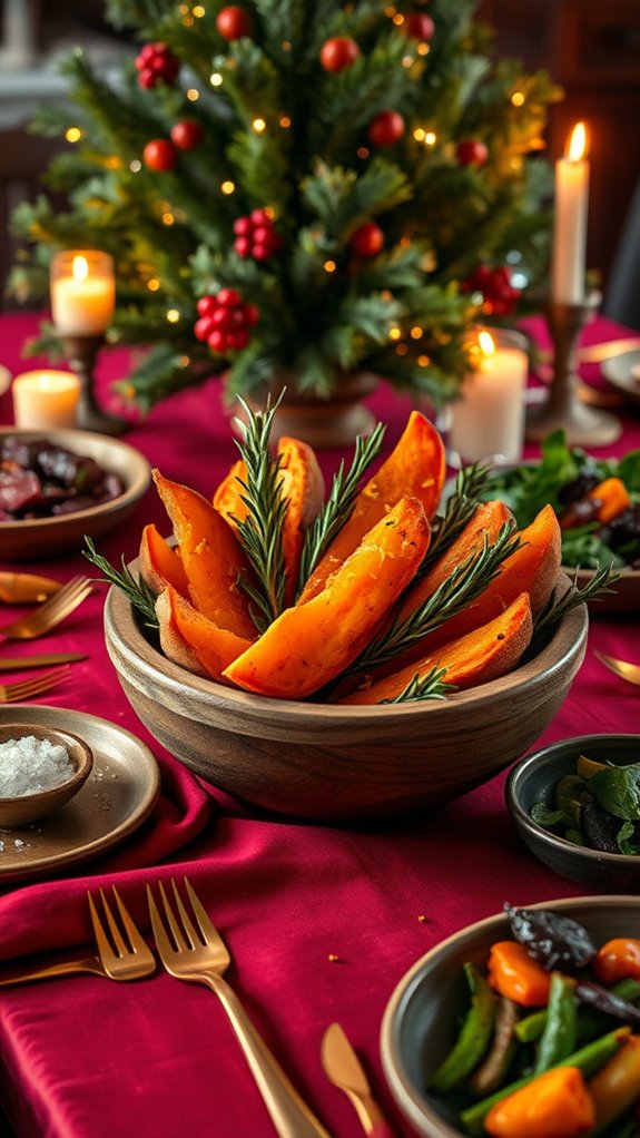 crispy rosemary sweet potato wedges