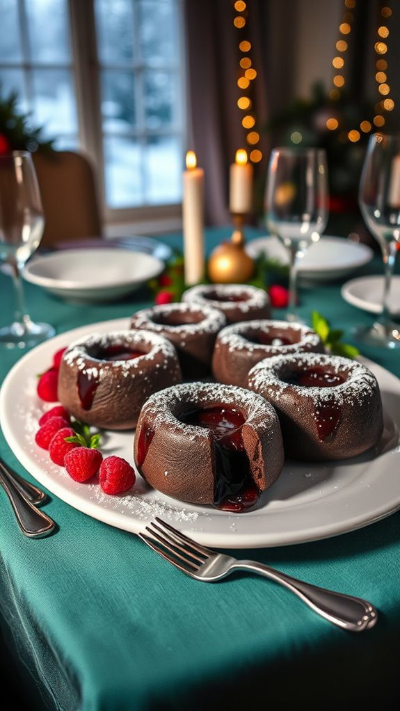 decadent individual chocolate cakes