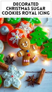 Decorated Christmas Sugar Cookies Royal Icing