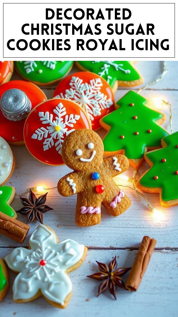 Decorated Christmas Sugar Cookies Royal Icing