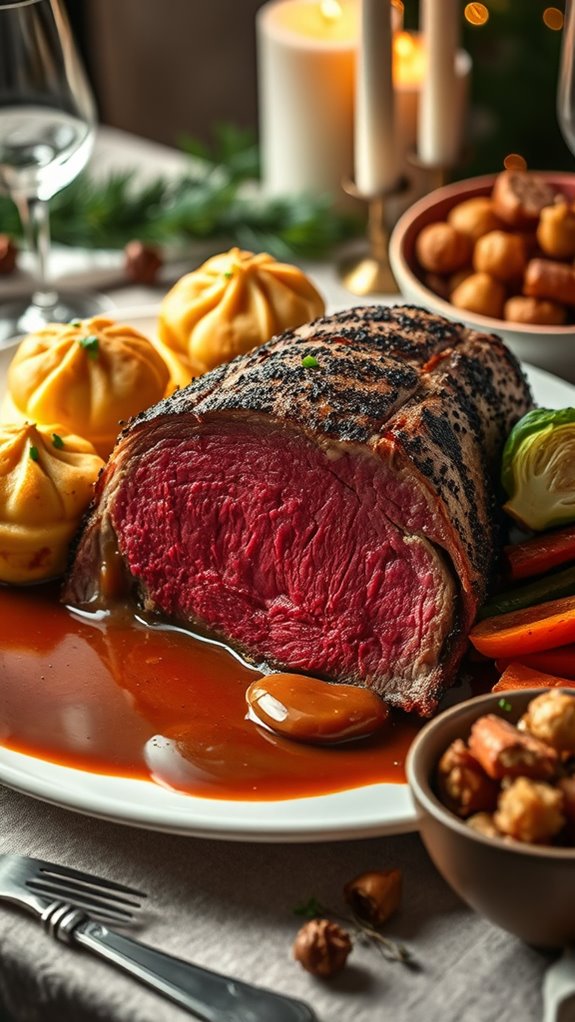 elegant christmas roast centerpiece