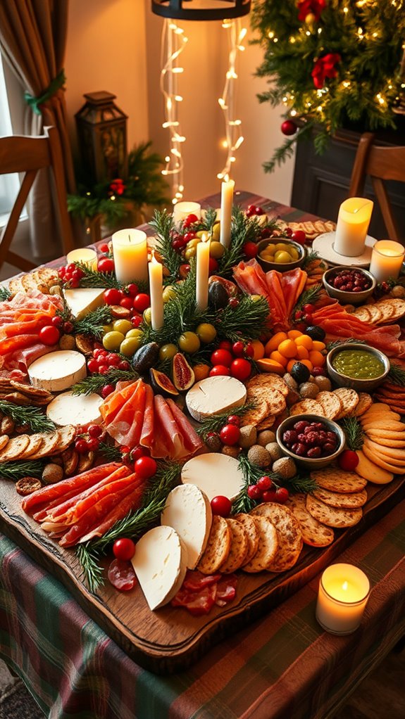 elegant festive charcuterie display