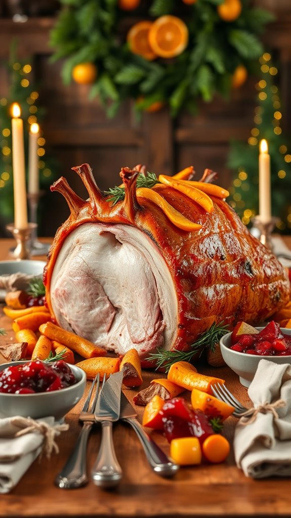 elegant pork roast centerpiece