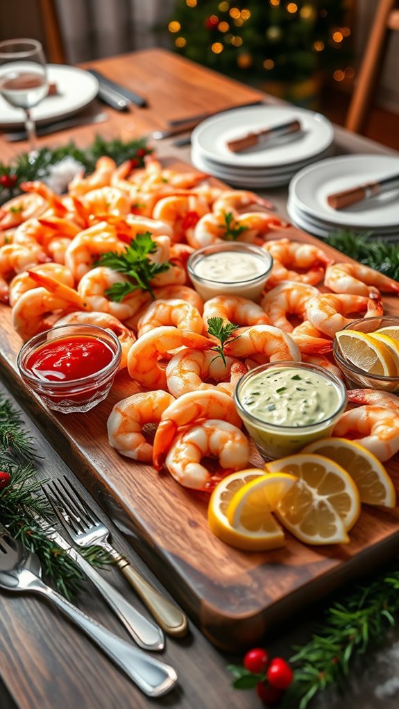 elegant shrimp cocktail station