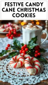 Festive Candy Cane Christmas Cookies