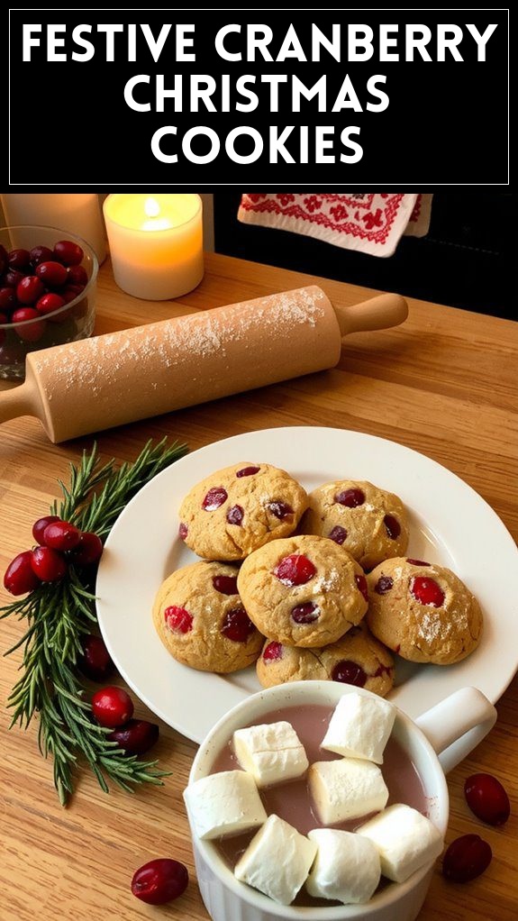 Festive Cranberry Christmas Cookies
