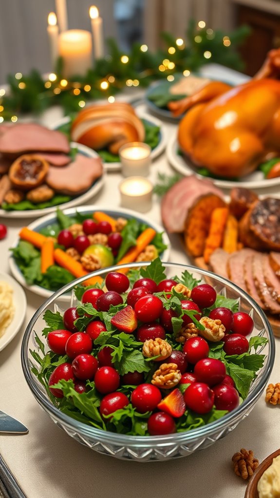 festive cranberry walnut salad