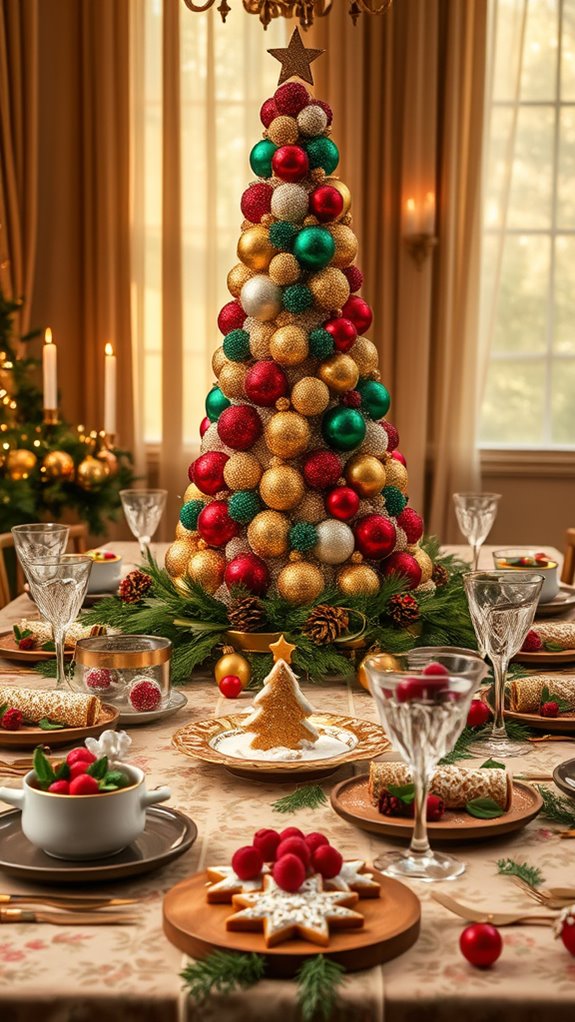 festive edible ornament cake