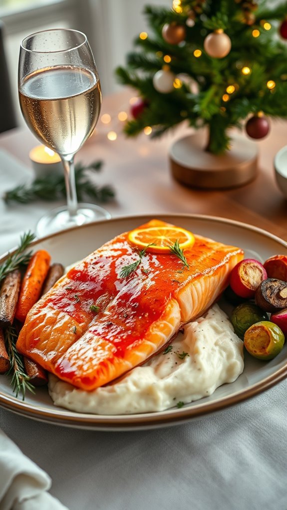 festive glazed salmon recipe