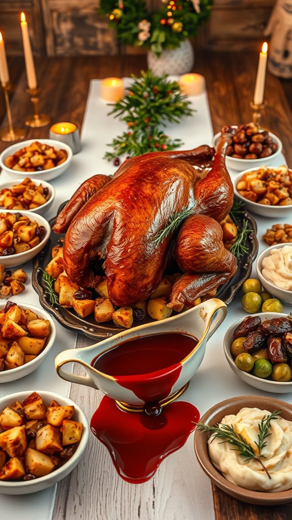 festive goose with gravy