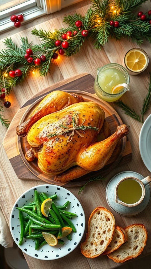 festive herb infused roast chicken