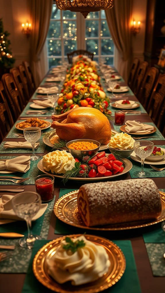 festive holiday carvery feast