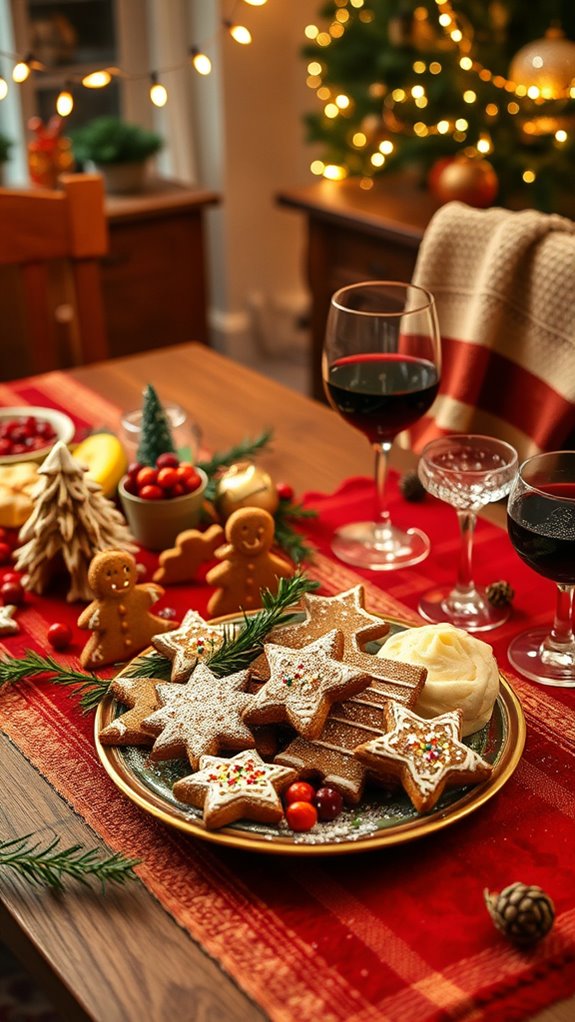 festive holiday gingerbread cookies