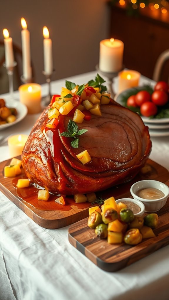 festive honey glazed ham masterpiece