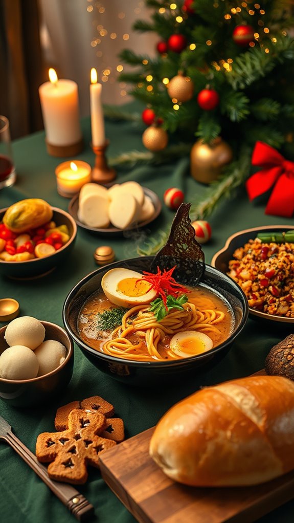 festive japanese ramen toppings