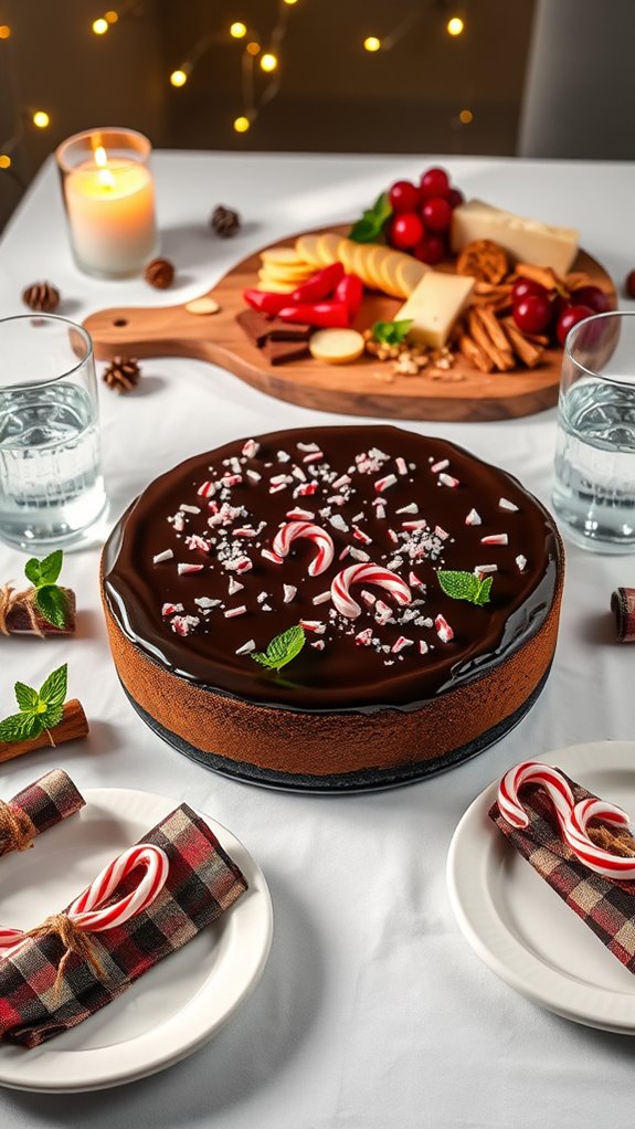 festive no bake cheesecake dessert