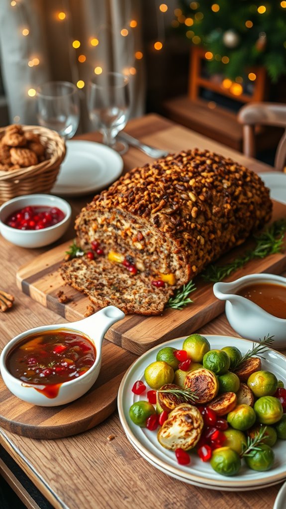 festive plant based nut roast