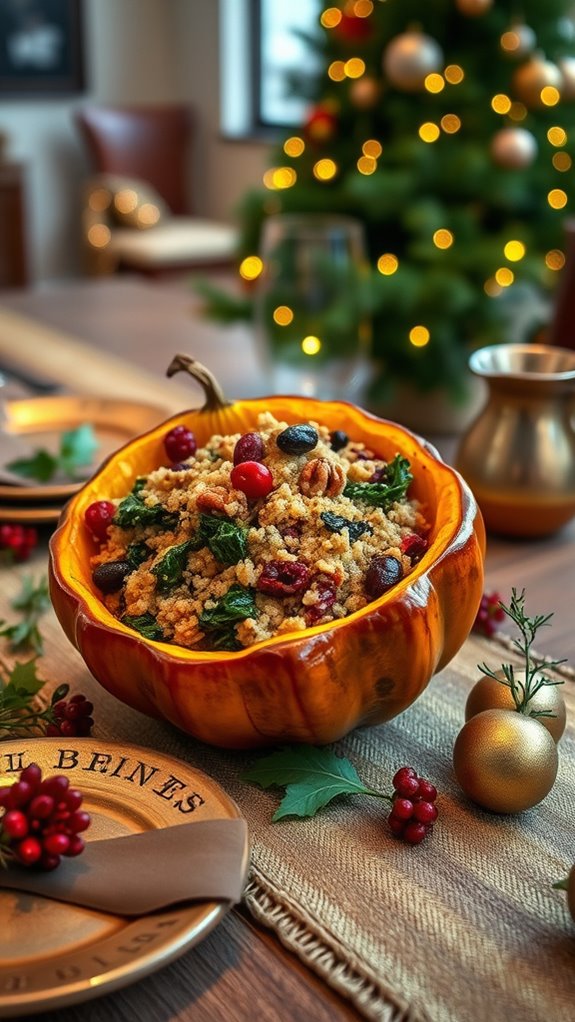 festive stuffed acorn squash