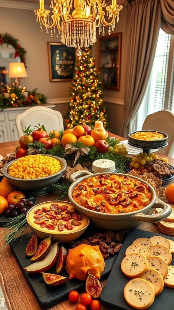 festive stuffing and board