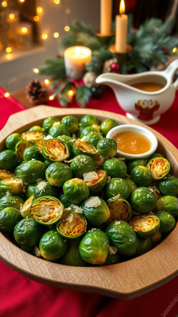 garlic parmesan brussels sprouts delight