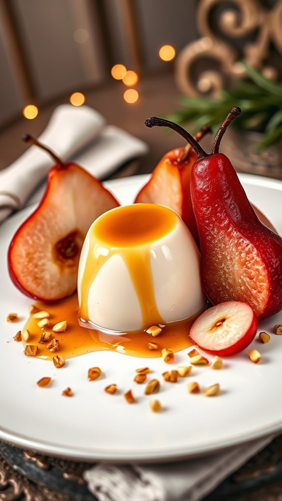 gingerbread panna cotta dessert