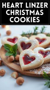 Heart Linzer Christmas Cookies
