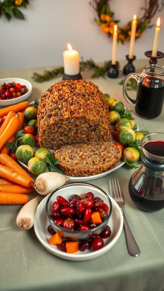 hearty plant based holiday centerpiece