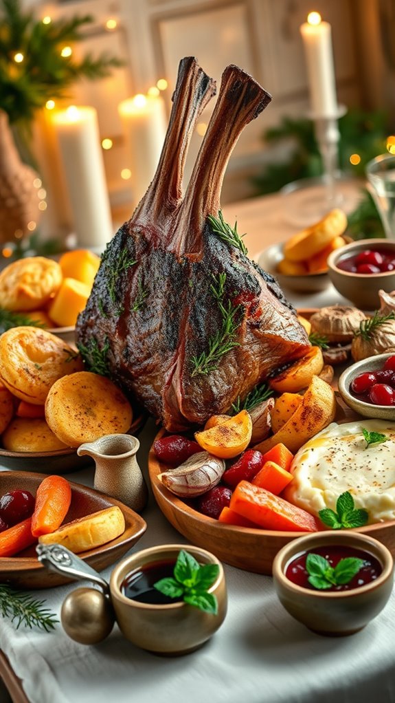 herb crusted lamb with mint