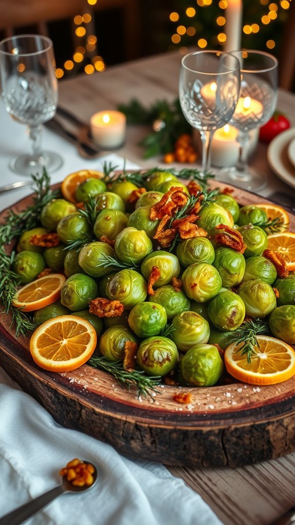 herb infused roasted brussels sprouts