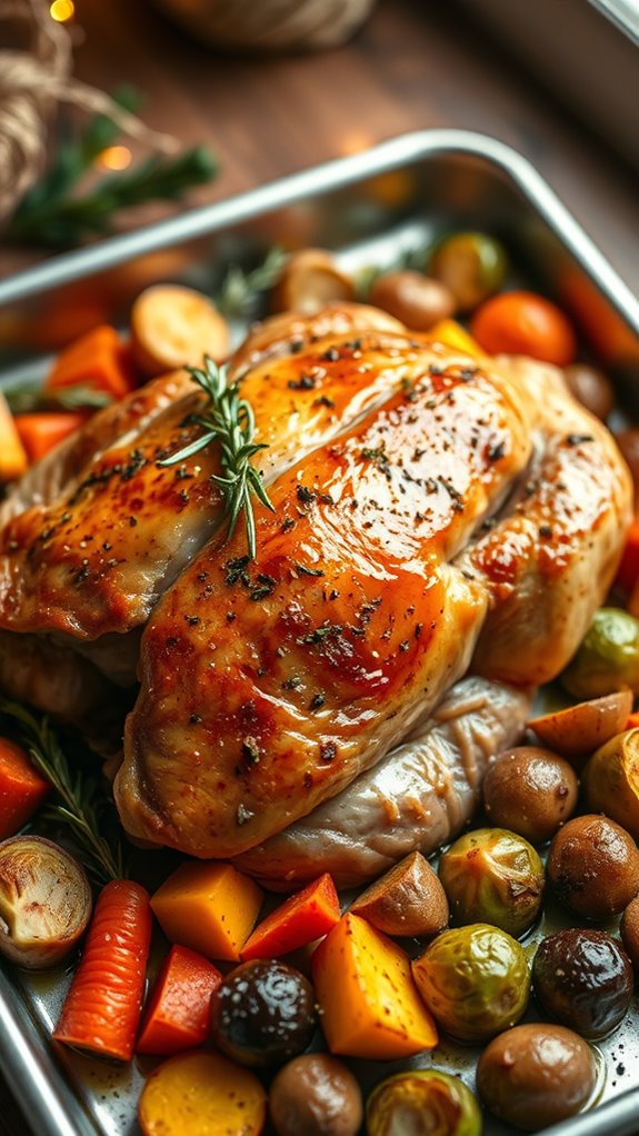 herb infused roasted turkey dinner