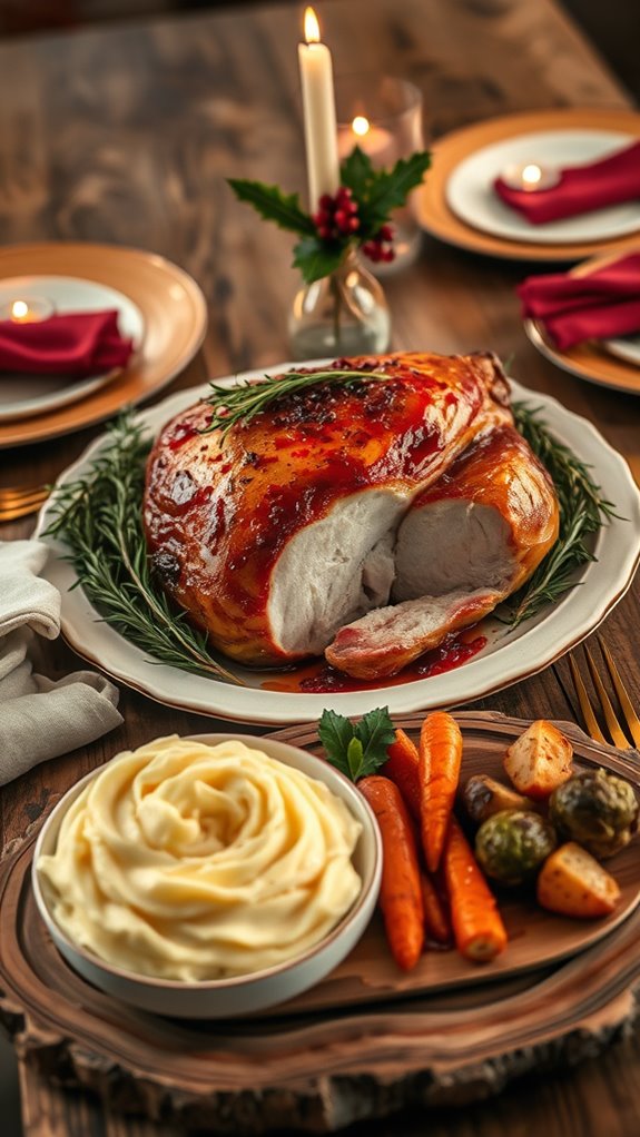 herb roasted turkey with glaze