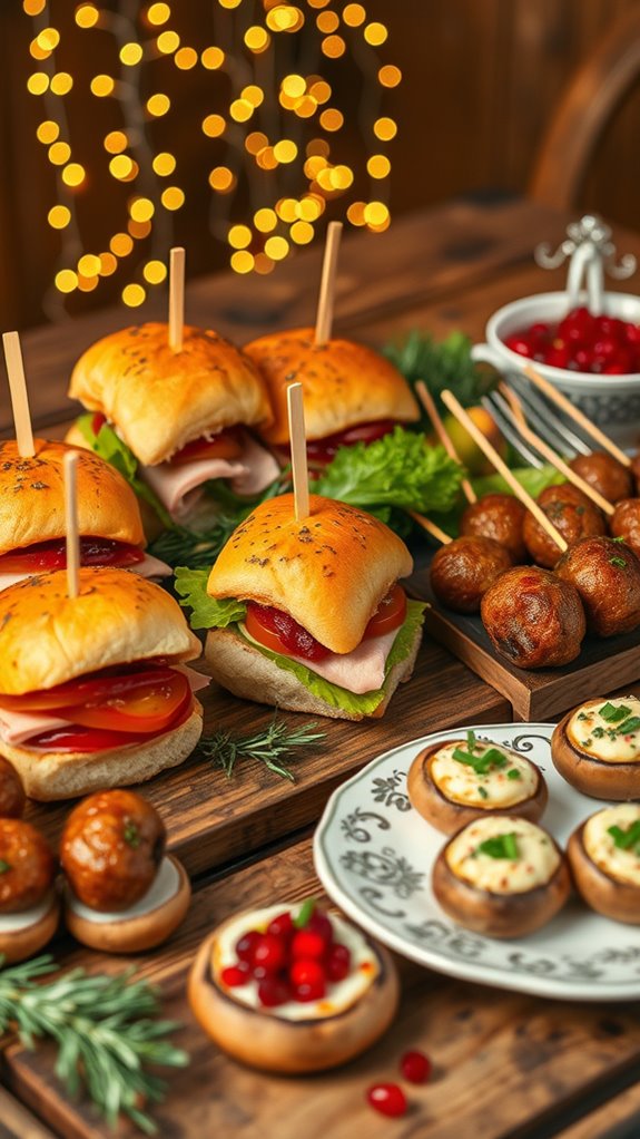 holiday turkey cranberry sliders
