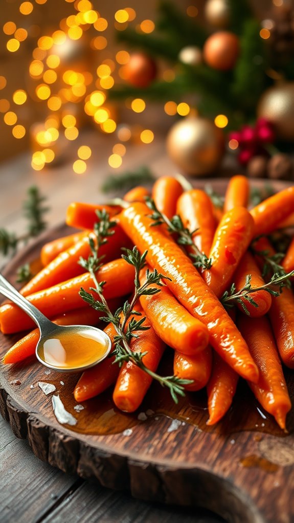 honey glazed carrots with thyme