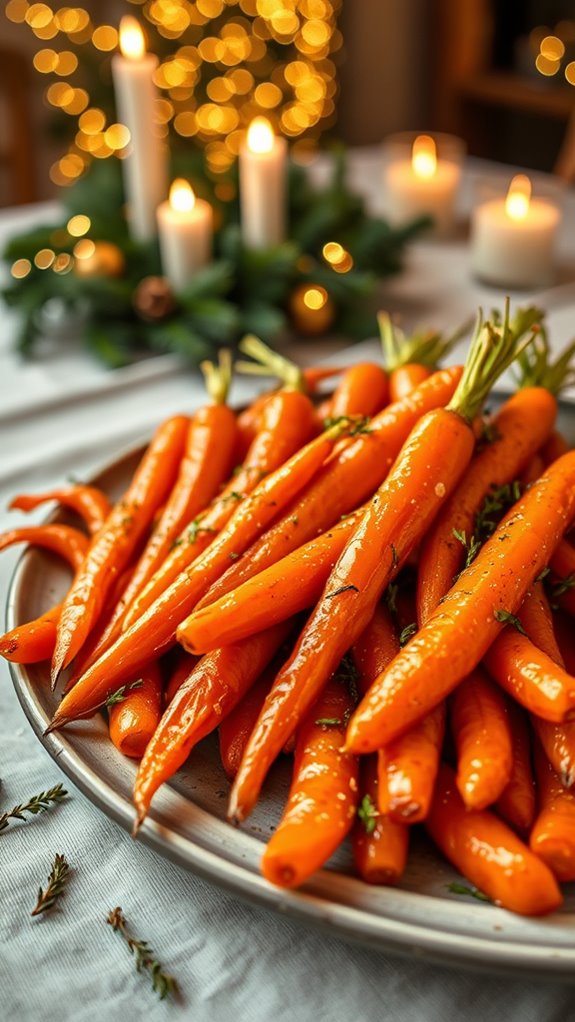honey glazed carrots with thyme