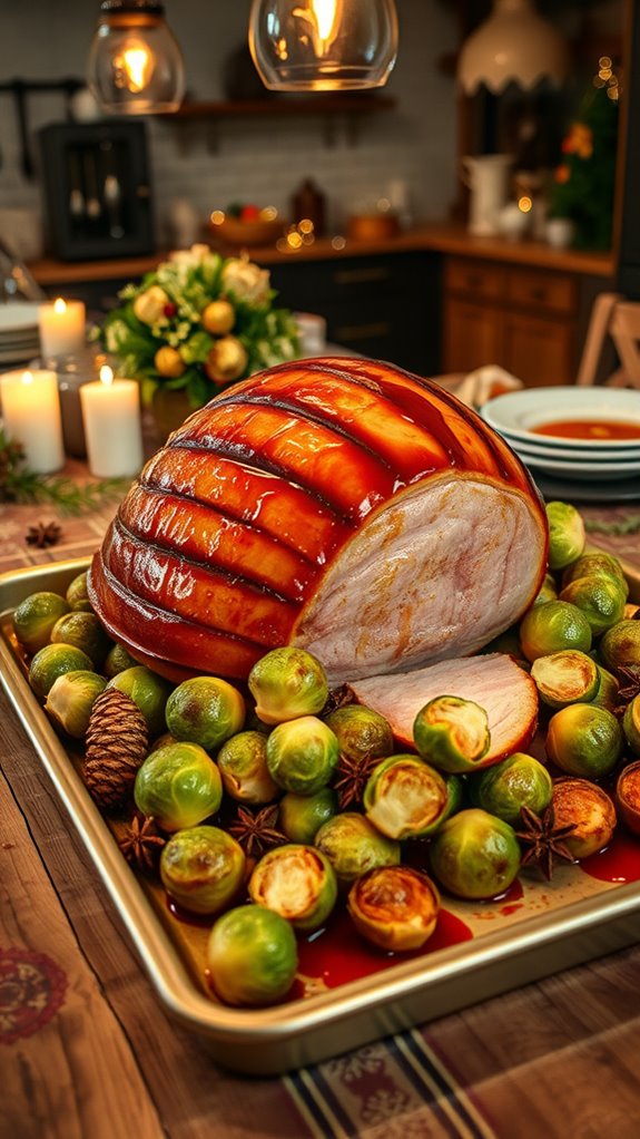 honey glazed festive ham