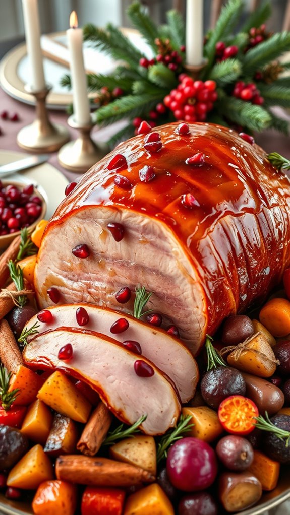 honey glazed ham centerpiece dish