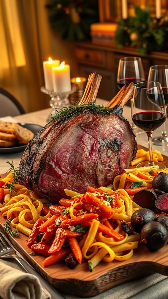 indulgent prime rib pasta